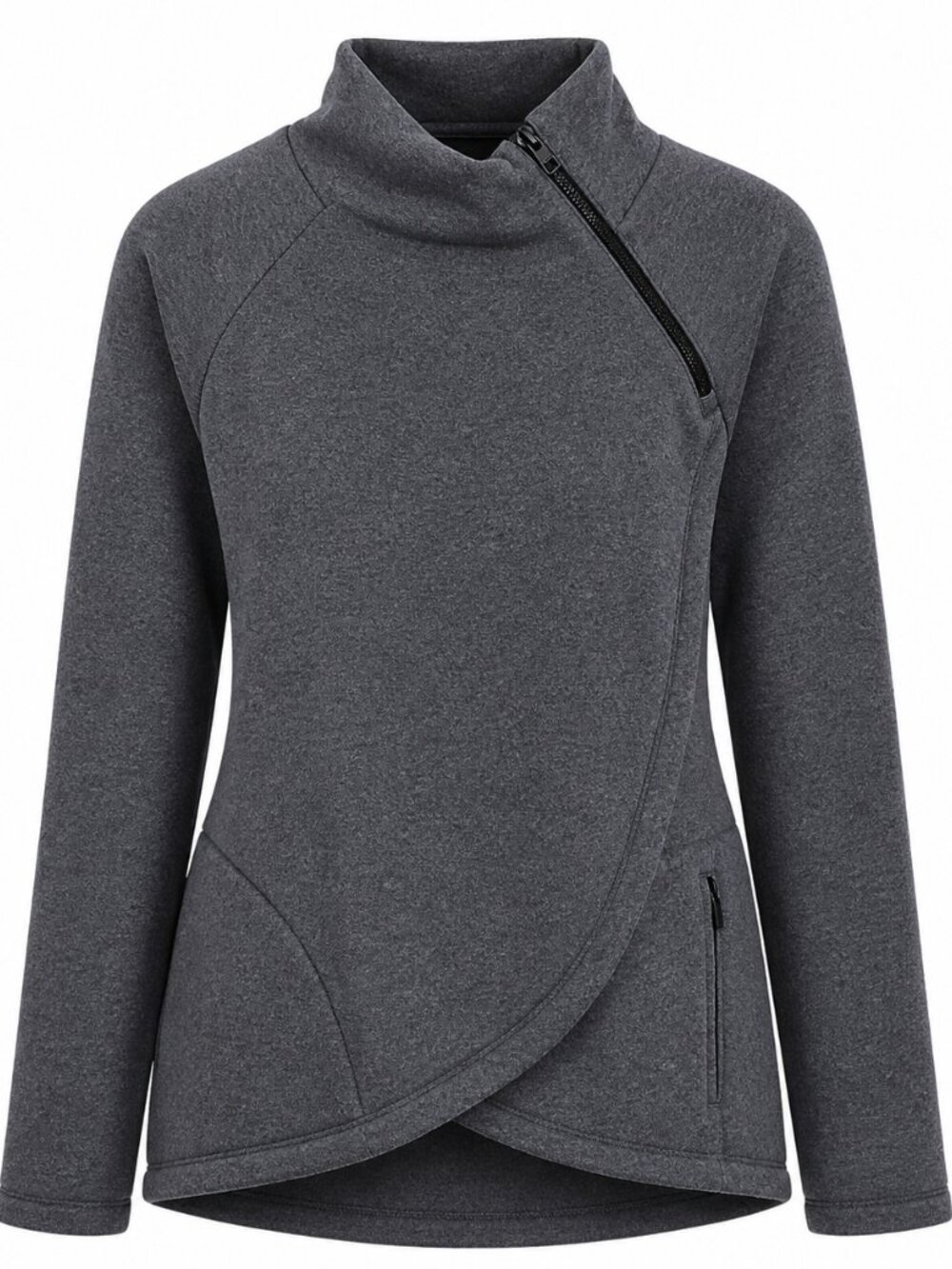 Athleta Charcoal Gray Cowl Neck Pullover Sweatshirt Women’s Cozy Athleisure Top
